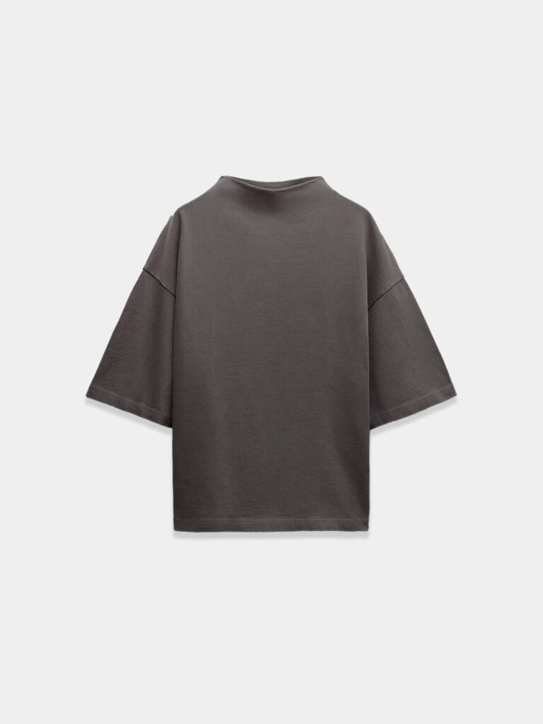 White Cozy Chic 3/4 Sleeve Relaxed Cotton Tee