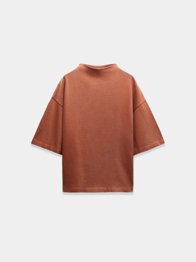 White Cozy Chic 3/4 Sleeve Relaxed Cotton Tee