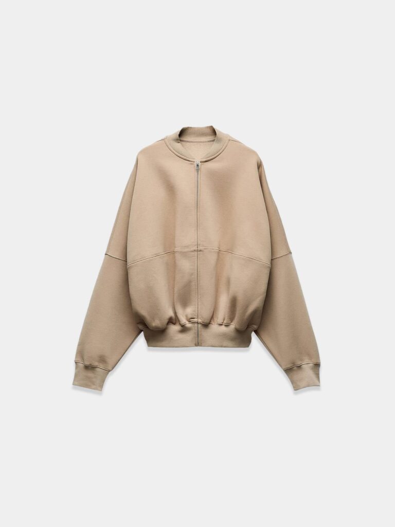 Beige sweater with zipper
