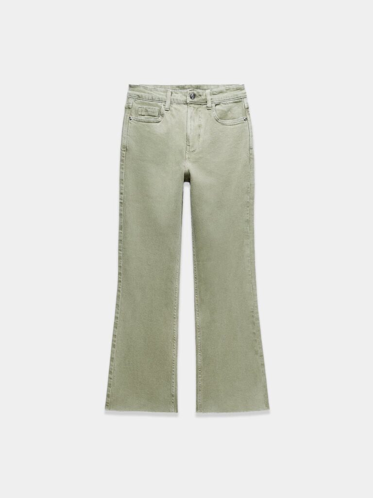 Blue Mid Rise Flared Jeans