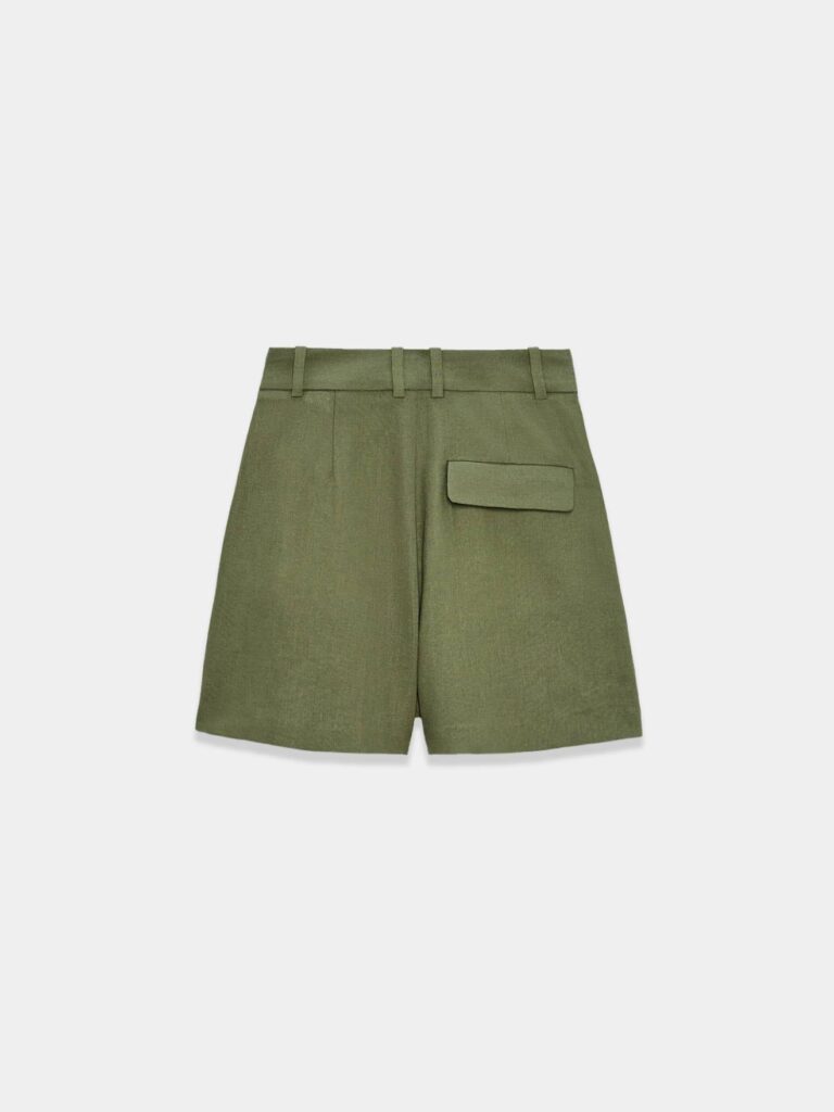 Pink high waist linen short