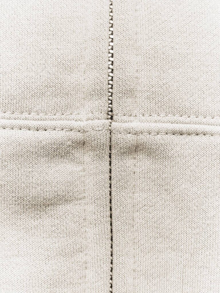 White sweater with zipper