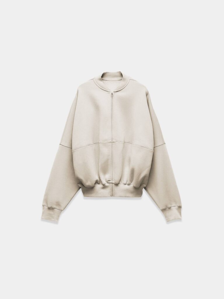 Beige sweater with zipper